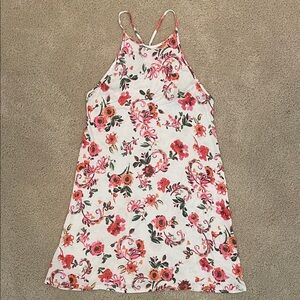 Forever 21 white casual floral tank sundress, size S